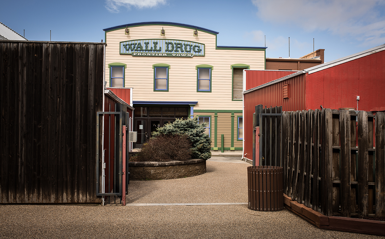 entrance to wall drug's back yard area