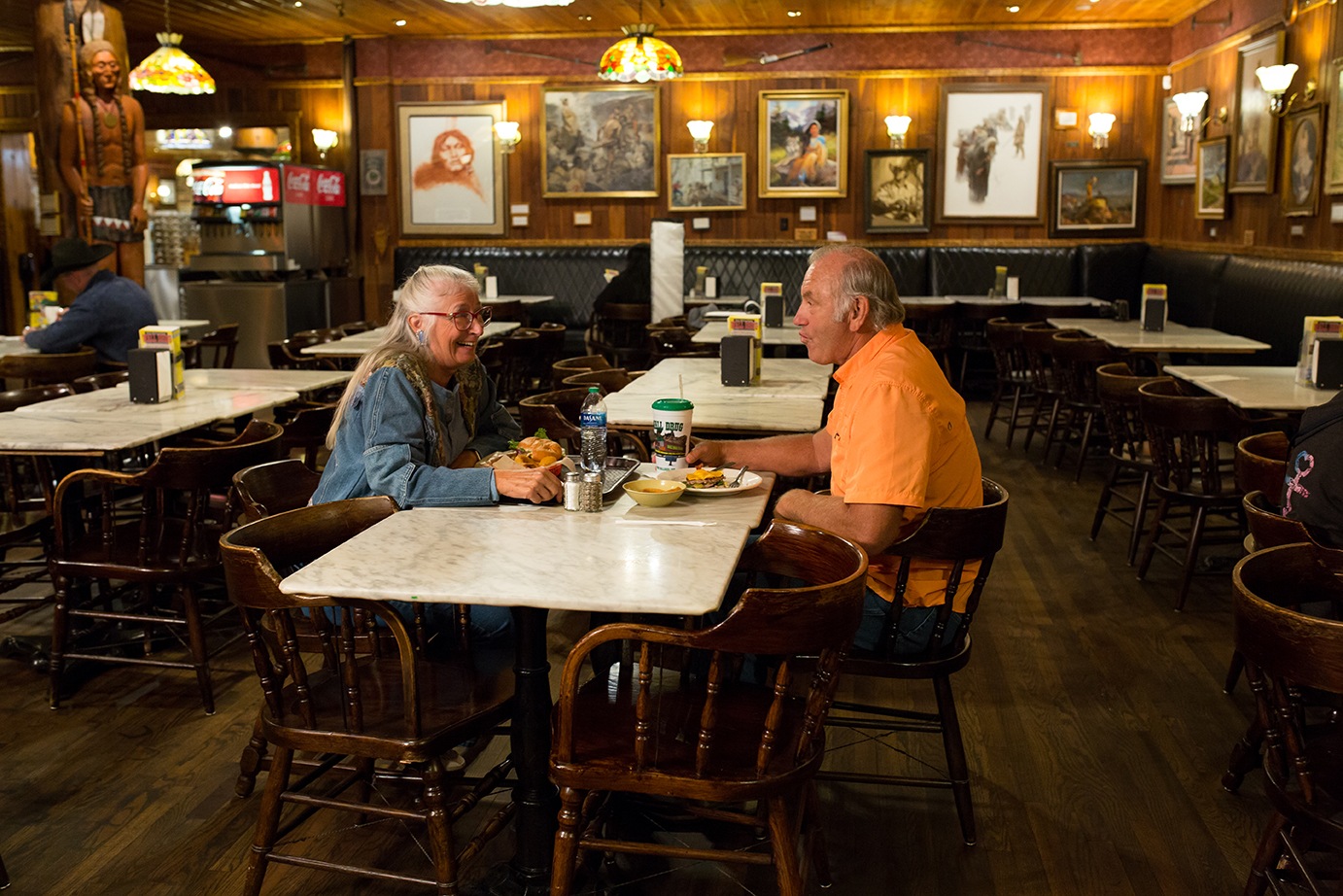 couple sitting down to a meal